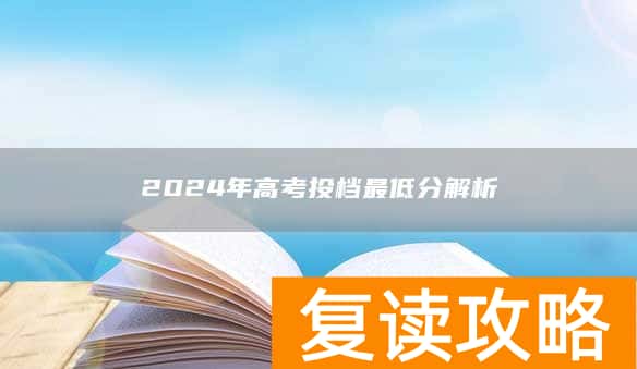 2024年高考投档最低分解析